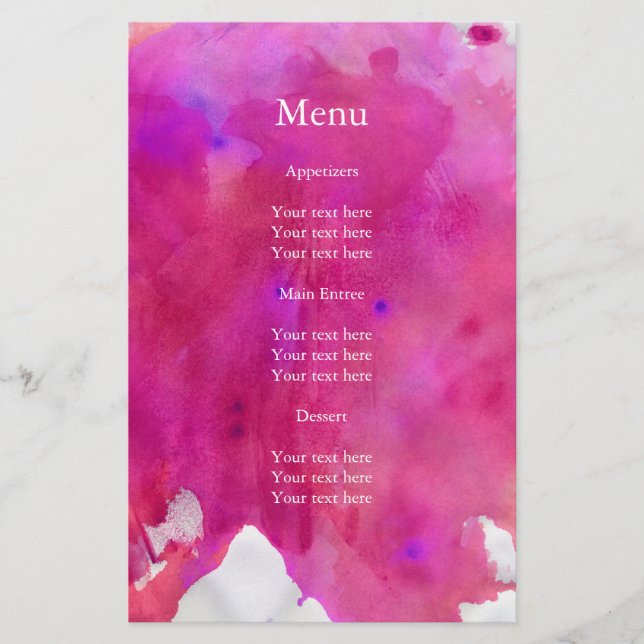 Rosa Watercolor Bröllop (Framsida)