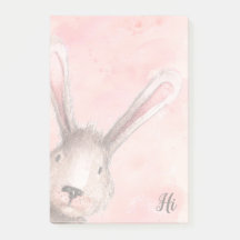 Rosa Watercolor Bunny Rabbit