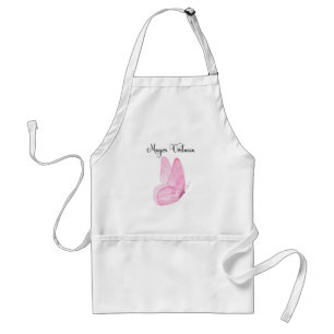 Rosa Watercolor Butterfly Virtuous Woman Apron Förkläde