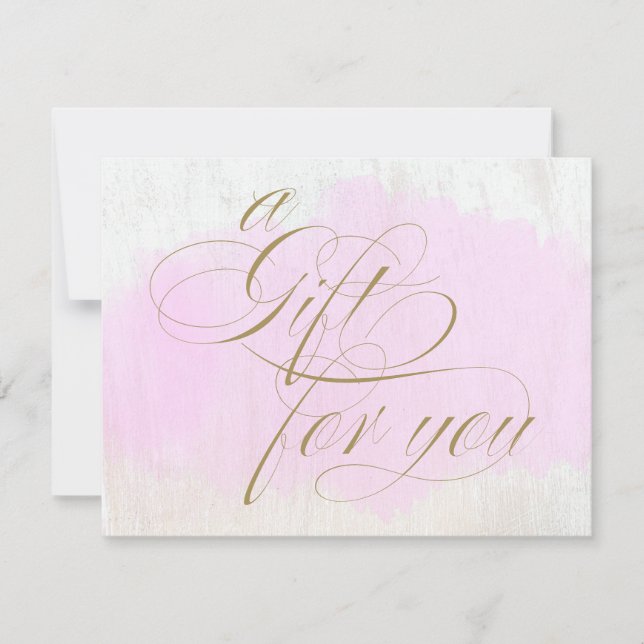 Rosa Watercolor Calligraphy Gift Certificate (Framsida)