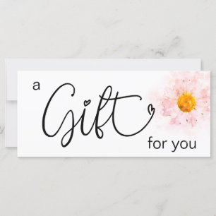 *~* Rosa Watercolor Daisy Heart Minimalist Girly