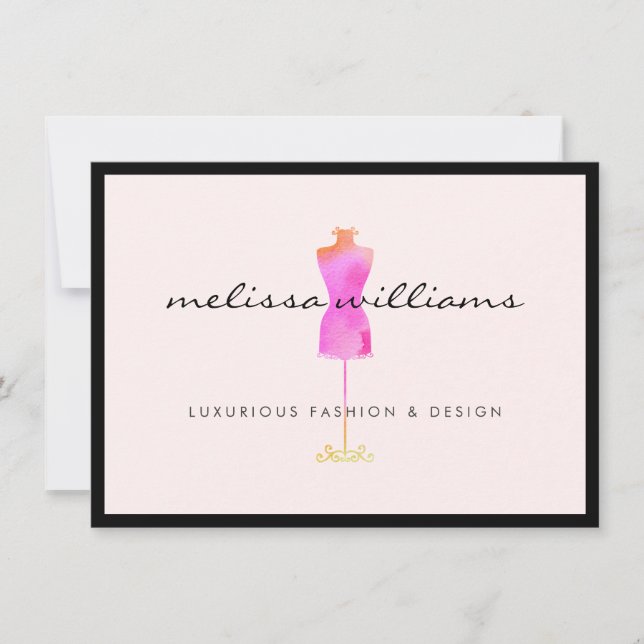 Rosa Watercolor Dress Mannequin 2 Gift Certificate (Framsida)