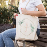Rosa Watercolor Eucalyptus Ram Monogrammed Tygkasse<br><div class="desc">Eucalyptus Ram Monogram</div>