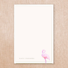 Rosa Watercolor Flamingo Anteckningsblock Post-it Block