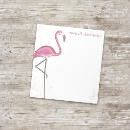 Rosa Watercolor Flamingo Simple Snyggt Chic Anteckningsblock