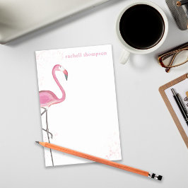 Rosa Watercolor Flamingo Simple Snyggt Chic Post-it Block