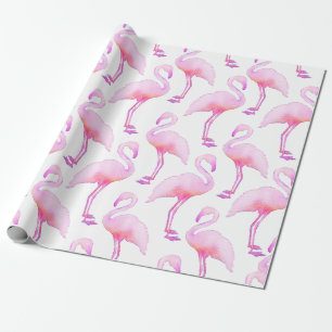 Rosa Watercolor Flamingo Tissue Paper Presentpapper