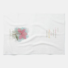 Rosa Watercolor Flower Kärlek Kitchen Towel Kökshandduk