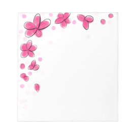 Rosa Watercolor Flowers Anteckningsblock