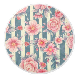 Rosa Watercolor Flowers på Rand Knopp