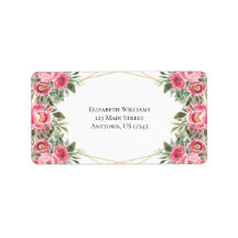 Rosa Watercolor Flowers Returadress