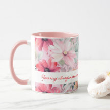 Rosa Watercolor FLowers Skriv ut | Bidrag till Mam