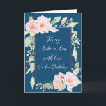 Rosa Watercolor Flowers Svärmor Birthday Kort<br><div class="desc">Söt och tankeväckande hälsningskort för svärmornas födelsedag i marinblått med vintage vattenfärgade blommor och sentimentala versum.</div>