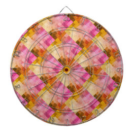 Rosa Watercolor Geometric Mönster Darttavla
