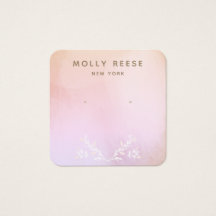 Rosa Watercolor Grenar Earring Round Corner