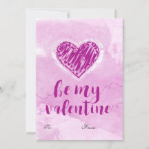 Rosa Watercolor Heart Valentine