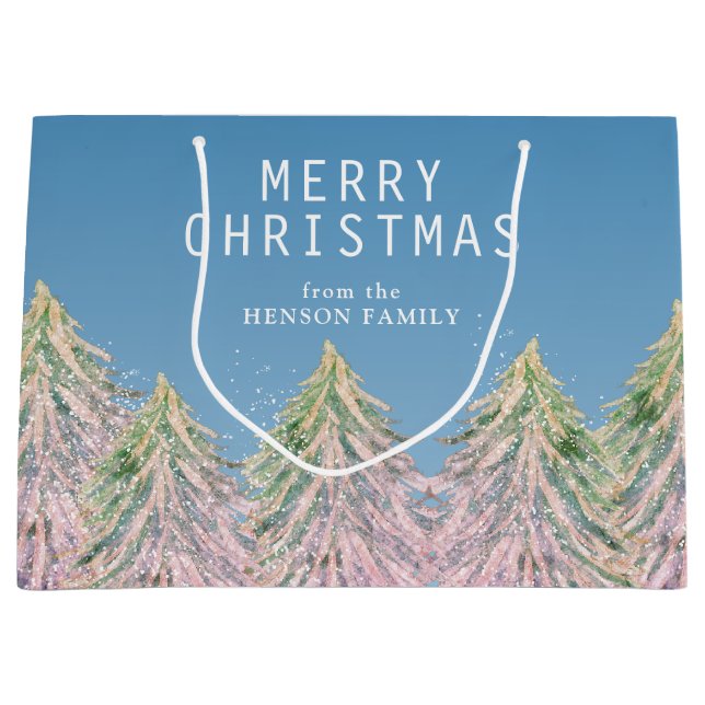 Rosa Watercolor Julgran Artistic (Framsidan)