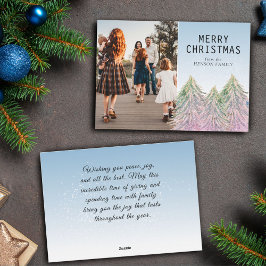 Rosa Watercolor Julgran Artistic Photo Julkort