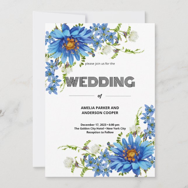 Rosa Watercolor Kärlek Blommar Bröllop Inbjudningar (Framsida)