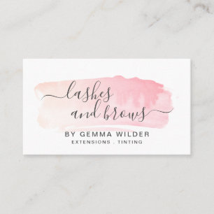 Rosa Watercolor Lash & Brow Services Visitkort