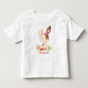 Rosa Watercolor Little Bunny T Shirt