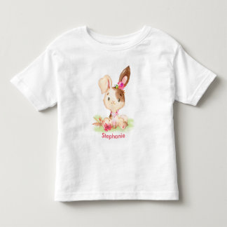 Rosa Watercolor Little Bunny T Shirt