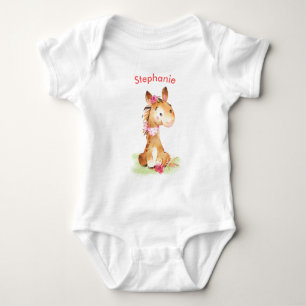 Rosa Watercolor Little Horse T Shirt
