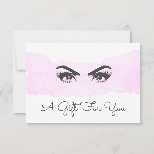 Rosa Watercolor Makeup Artist Gift Certificate (Framsida)