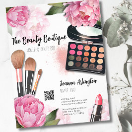 Rosa Watercolor Makeup Artist Reklamblad