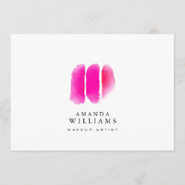 Rosa Watercolor Makeup-färgrutor - platta skydd Anteckningskort