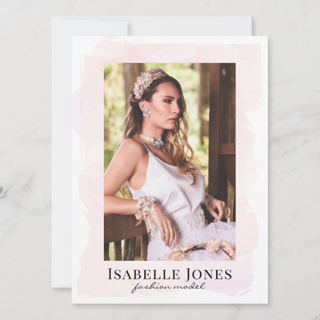 Rosa Watercolor Model Actor 5 Photo Comp Card (Framsida)