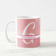 Rosa Watercolor Monogram Namn