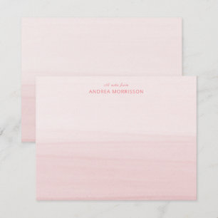 Rosa Watercolor Ombre Anteckningskort