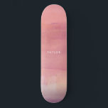 Rosa Watercolor Ombre Namn Mini Skateboard Bräda 18,5 Cm<br><div class="desc">Rosa Watercolor Ombre Namn-skateboard har rosa-,  lavender-,  lila-,  - och korallvattenfärgseffekt,  plus ditt namn.</div>