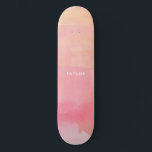 Rosa Watercolor Ombre Namn Mini Skateboard Bräda 18,5 Cm<br><div class="desc">Rosa Watercolor Ombre Namn-skateboard har rosa-,  lavender-,  lila-,  - och korallvattenfärgseffekt,  plus ditt namn.</div>