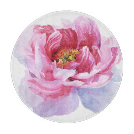 Rosa Watercolor Peony Flower Caking Board
