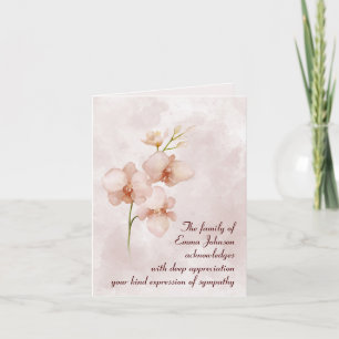 Rosa Watercolor Posy Sympathy Tack Kort