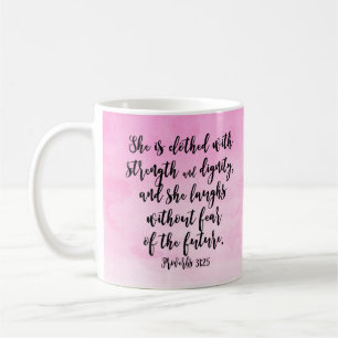 Rosa Watercolor Proverbs 31 Christian Womens Bible Kaffemugg