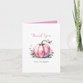 Rosa Watercolor Pumpkin - tackkort