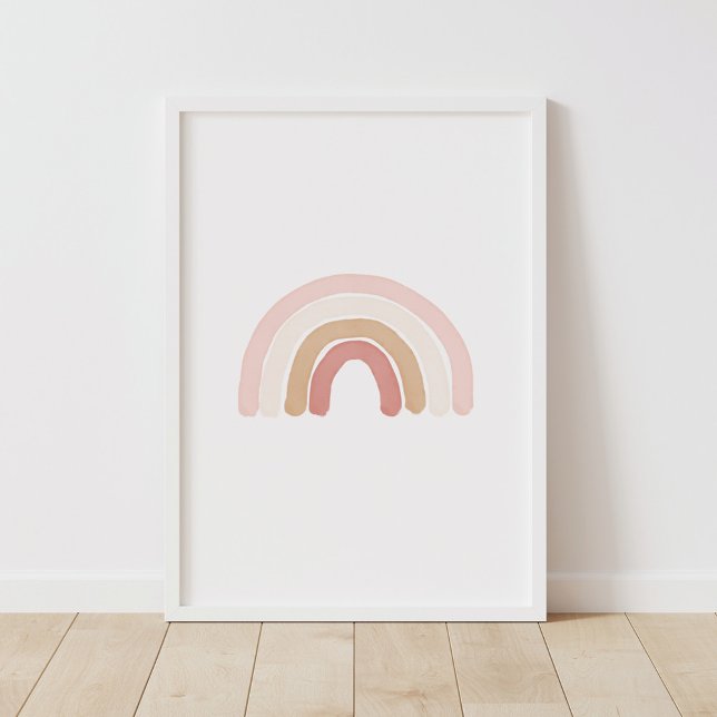 Rosa Watercolor Rainbow Nursery Poster (Skapare uppladdad)