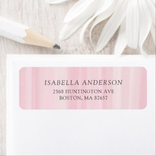 Rosa Watercolor Rand Return-adressetikett Returadress Etikett