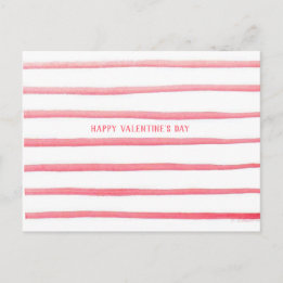 Rosa Watercolor Rand Valentine Day Postcard Vykort