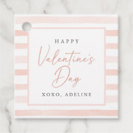 Rosa Watercolor Rand Valentines day Gåvor Etiketter