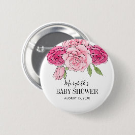 Rosa Watercolor Ro Baby Shower Knapp
