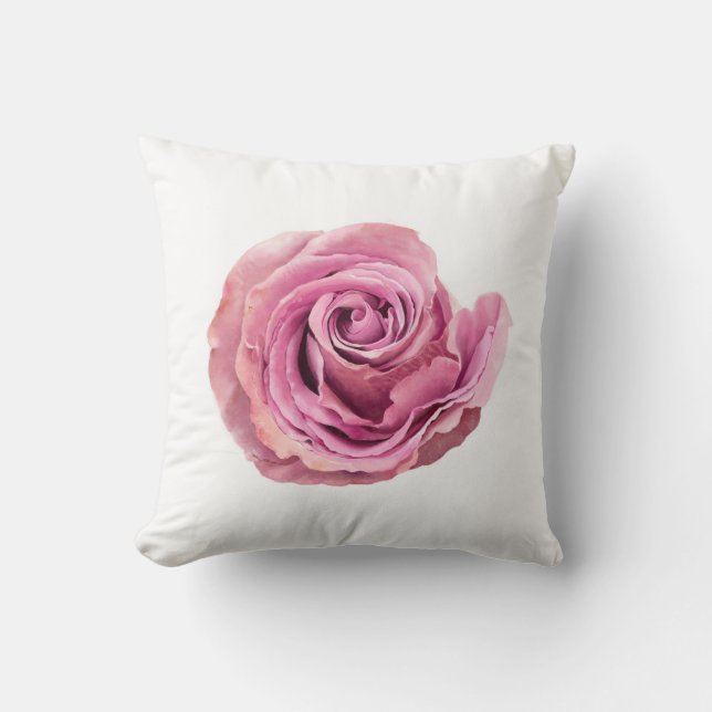 Rosa Watercolor Ro Bloom Pillow Kudde (Framsida)