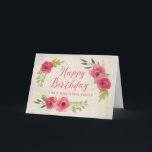 Rosa Watercolor Ro Friend Birthday Card Kort<br><div class="desc">Söt och tankeväckande hälsningskort för väns födelsedag med vintage rosa  ro och handskriven stil-text.</div>