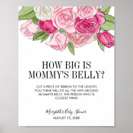 Rosa Watercolor Ro gissar Mamma Belly Game Poster