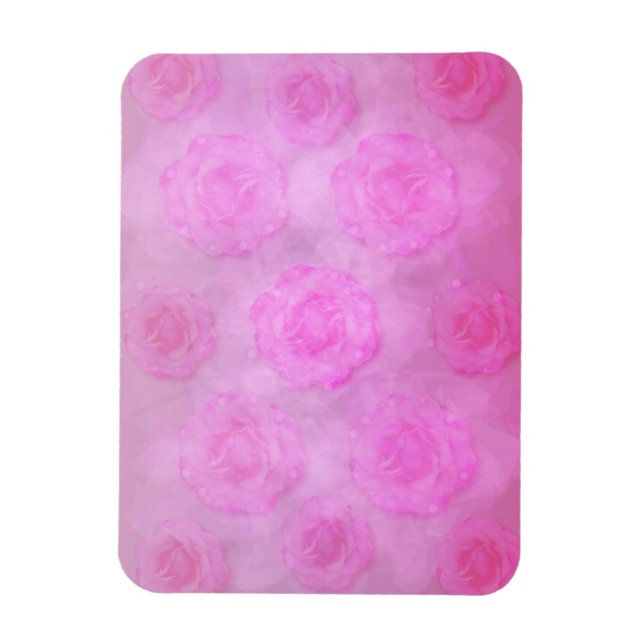 ROSA Watercolor ro Magnet (Vertikal)