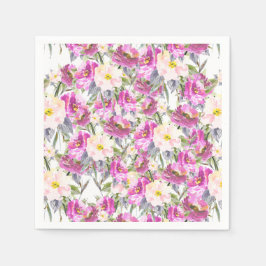 Rosa Watercolor Ro Pappersservett