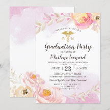 Rosa Watercolor Ro RN Nurse Studentfest